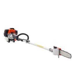 Gas Pole Saw, 43CC 2 Stroke Gas Powered Pole Saws with 10 in Cutting Bar, Cordless Tree Trimmer with Rotatable Head, 6.9 to 11.8 ft Extendable