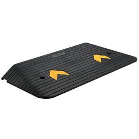 Upgraded Rubber Threshold Ramp, 3" Rise Door Ramp with 1 Channel, Natural Rubber Car Ramp with Non-Slip Textured Surface