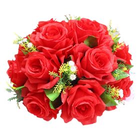 Gold/Silver Wedding Candle Holders Decor Table Centerpiece Pillar Flower Vase Rack Stand Road Lead Floral Bouquet Party Supplies (Color: Red, Ships From: China)