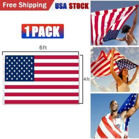4X6FT 120*180cm USA US U.S. American Flag Polyester Stars Brass Grommet US Flag (Quantity: 1 pc)